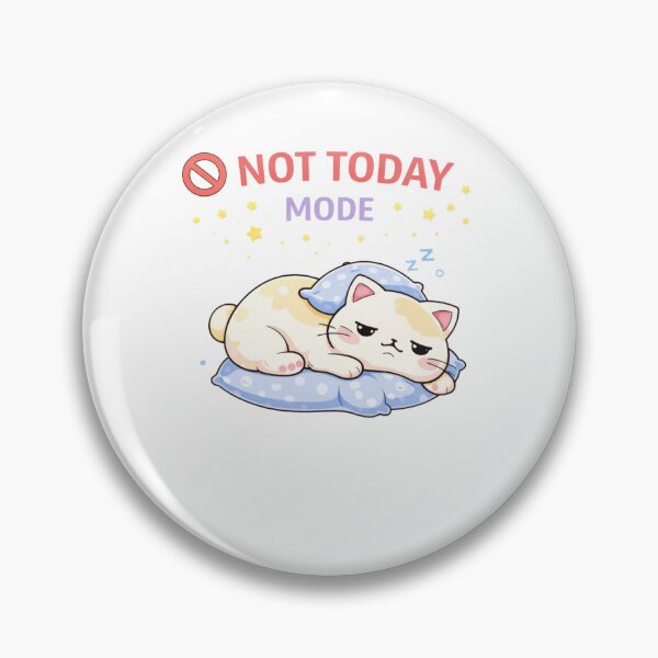Item preview, Not Today Mode ? Lazy Cat Funny Kawaii Cat Relatable Mood Design designed and sold by Kawaii Cosmos Cats.