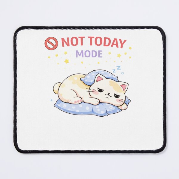 Item preview, Not Today Mode ? Lazy Cat Funny Kawaii Cat Relatable Mood Design designed and sold by Kawaii Cosmos Cats.