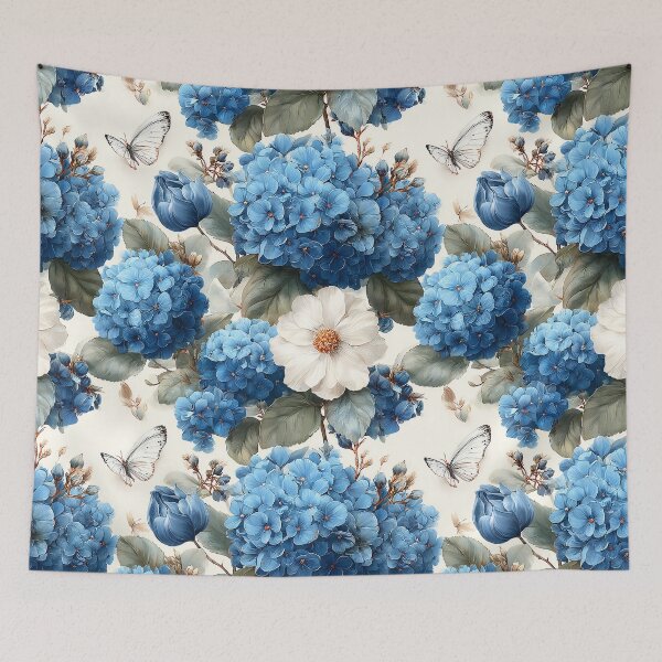 Item preview, Summer Cobalt & Gold: Timeless Blue Floral Pattern designed and sold by Yoruhara.