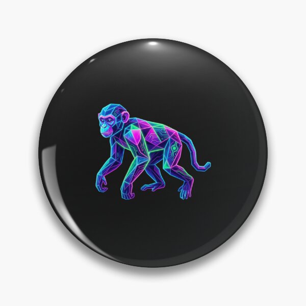Item preview, Intelligent Cyborg Monkey – High-Tech Illustration for AI Enthusiasts designed and sold by bsbd-action.