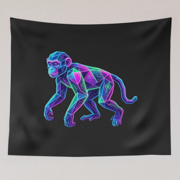 Item preview, Intelligent Cyborg Monkey – High-Tech Illustration for AI Enthusiasts designed and sold by bsbd-action.