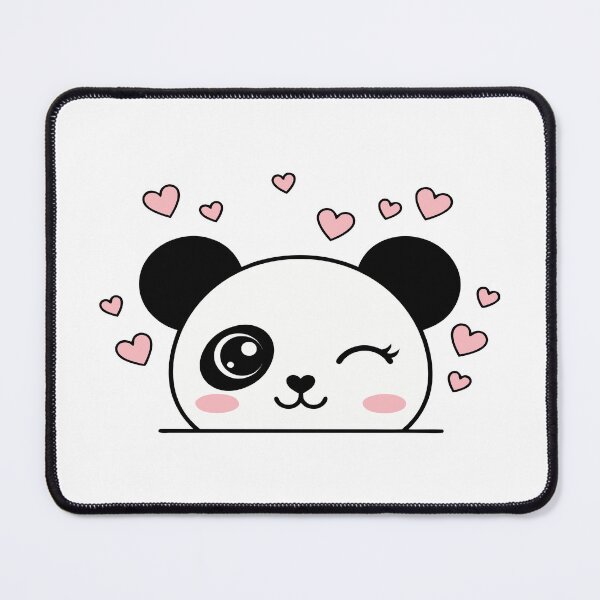 Item preview, Cute Blushing Panda Peek SVG | Kawaii Panda Face with Pink Cheeks designed and sold by DashBliss.