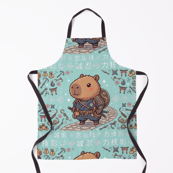 Item preview, Ninja Capybara - Cute Shinobi Warrior with Japanese Kanji designed and sold by JohnWar.