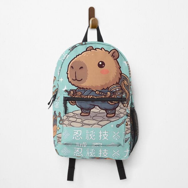 Item preview, Ninja Capybara - Cute Shinobi Warrior with Japanese Kanji designed and sold by JohnWar.