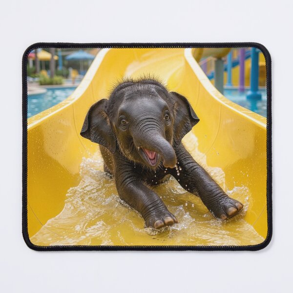 Item preview, Baby Elephant Hits the Water Slide designed and sold by Tridentulus.