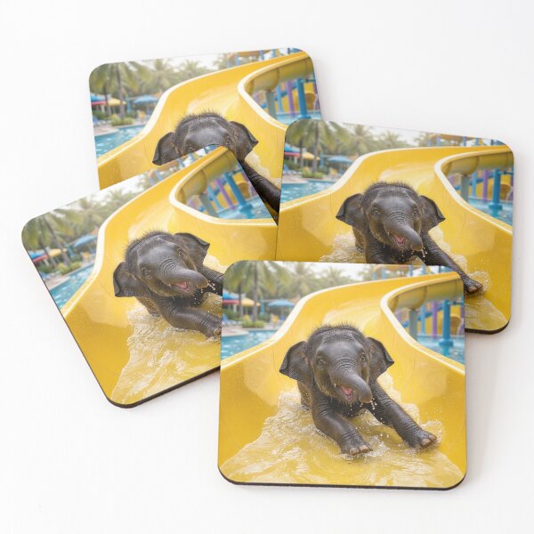 Item preview, Baby Elephant Hits the Water Slide designed and sold by Tridentulus.