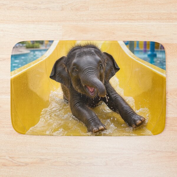 Item preview, Baby Elephant Hits the Water Slide designed and sold by Tridentulus.