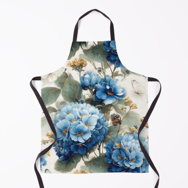 Item preview, Summer Cerulean Garden: Vibrant Blue & White Botanical Pattern designed and sold by Nine Lives Studio.