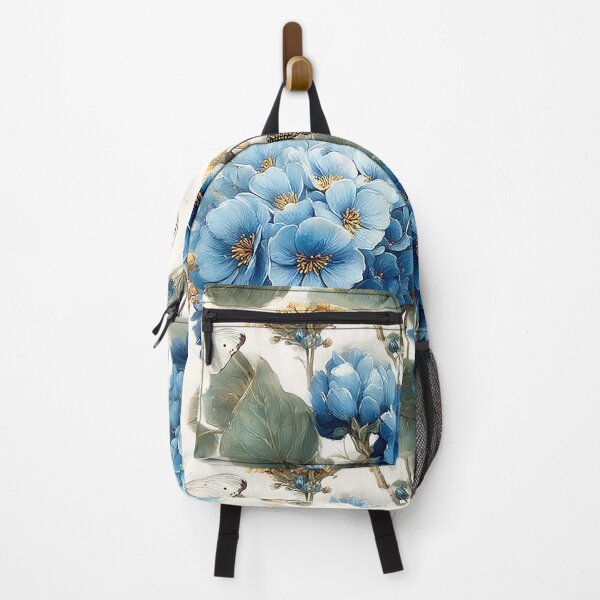 Item preview, Summer Cerulean Garden: Vibrant Blue & White Botanical Pattern designed and sold by Nine Lives Studio.