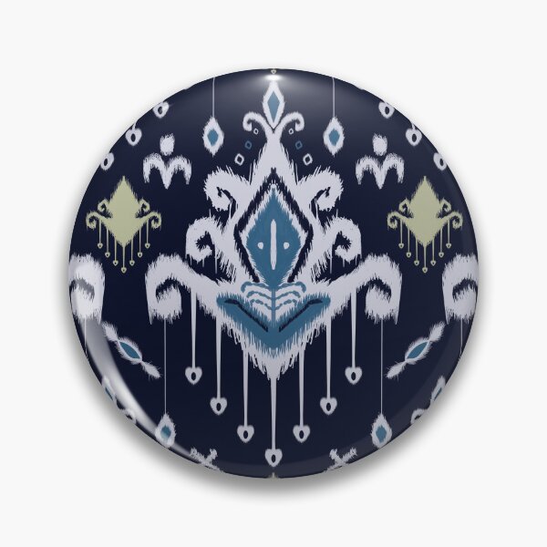 Item preview, Vintage blue abstract ethnic ikat pattern. designed and sold by NarongStocker37.