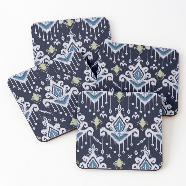 Item preview, Vintage blue abstract ethnic ikat pattern. designed and sold by NarongStocker37.