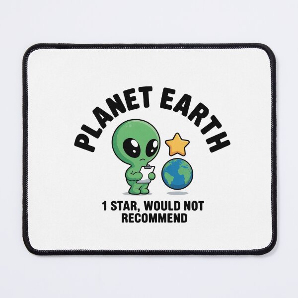 Item preview, Funny Planet Earth 1 Star Would Not Recommend Alien Sticker designed and sold by Mr-wow.