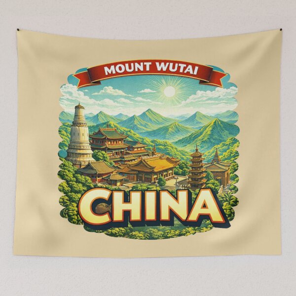 Item preview, Mount Wutai, China - UNESCO World Heritage designed and sold by Myra365Art.