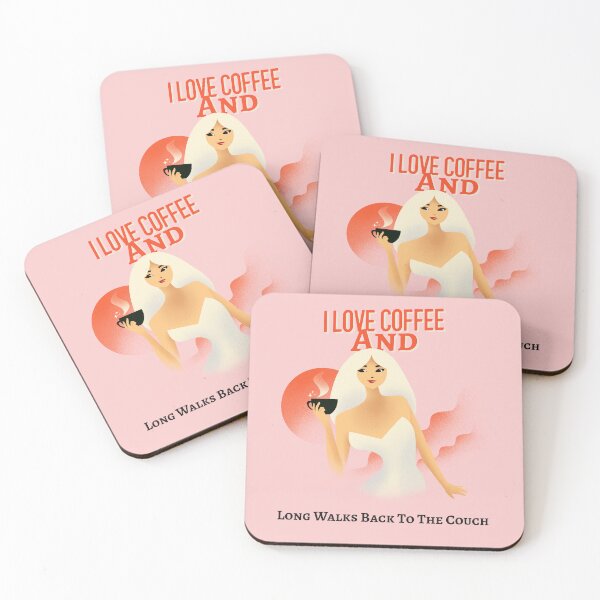 Item preview, I love coffee and long walks back to the couch, Coffee Lovers designed and sold by HoppingCreation.
