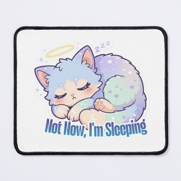 Item preview, Cute Sleeping Cat on Cloud – Not Now, Im Sleeping Kawaii Design designed and sold by Ace01st.