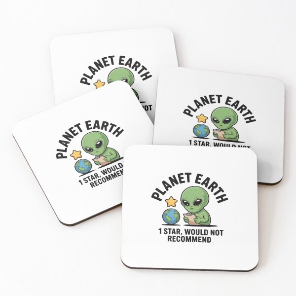 Item preview, Cute Disappointed Alien Review Sarcastic World News Art designed and sold by Mr-wow.