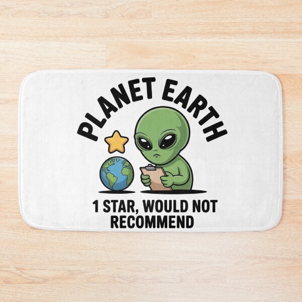 Item preview, Cute Disappointed Alien Review Sarcastic World News Art designed and sold by Mr-wow.