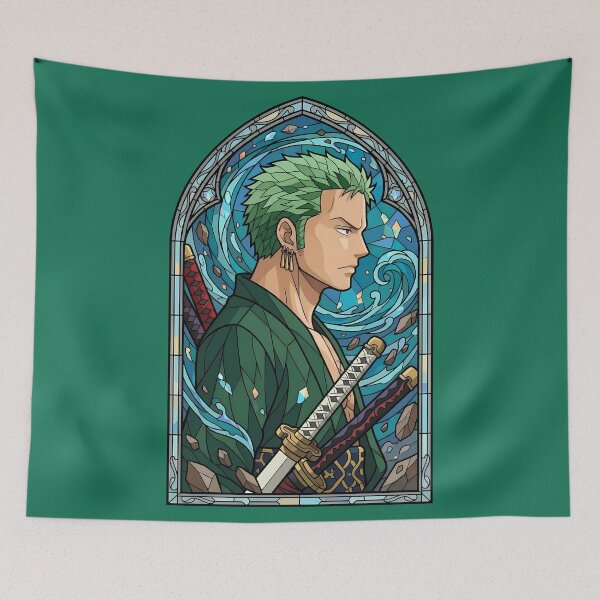 Item preview, Roronoa Zoro One Piece Ocean Blade Stained Glass designed and sold by mildaclairmo.