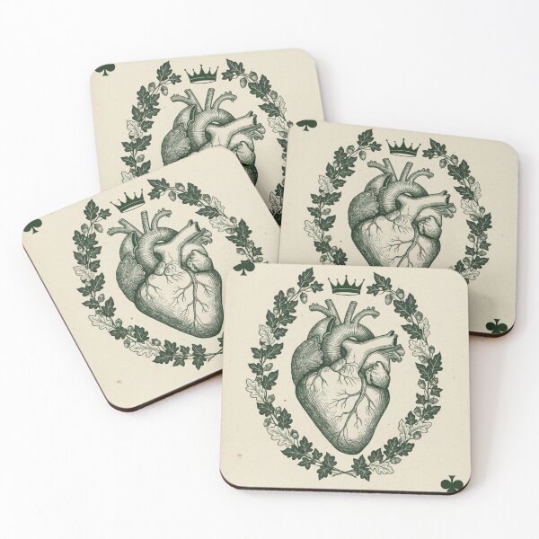 Item preview, Vintage Anatomical Heart King of Clubs designed and sold by HeyHas.