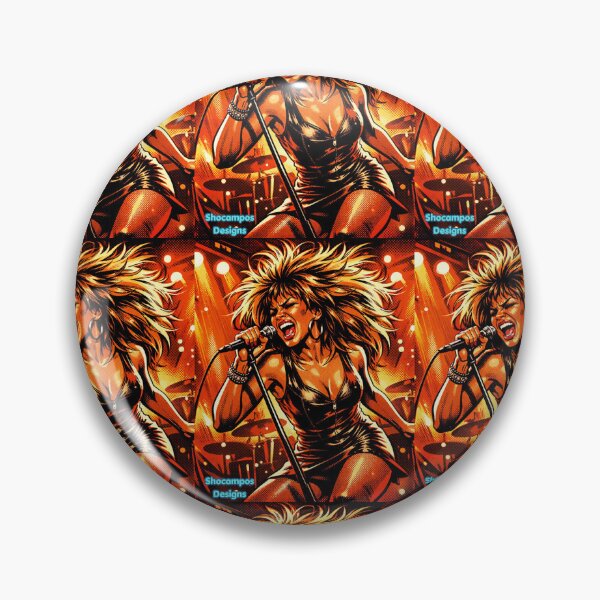Item preview, Tina Turner Queen of Energy Neon Comic Illustration designed and sold by SHOCAMPOS DESIGNS .