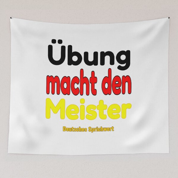 Item preview, Practice Makes Perfect - German Proverb Quote designed and sold by JR78.