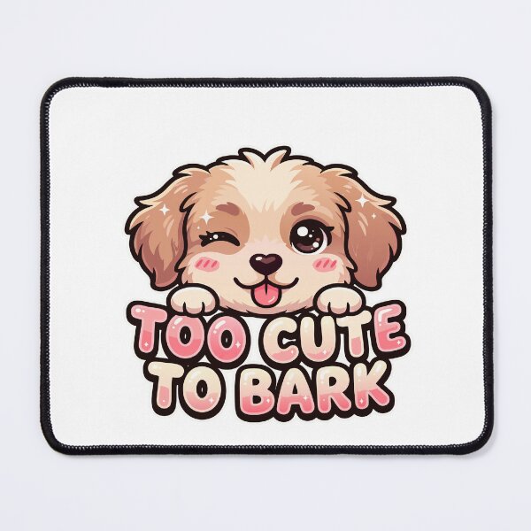 Item preview, Too Cute To Bark Puppy | Kawaii Dog Lover | Cute Puppy Face with Hearts | Funny Dog Mom Gift designed and sold by DashBliss.
