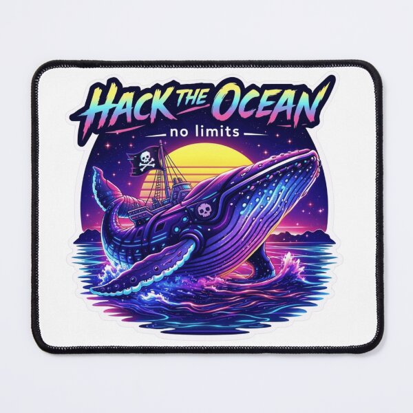 Item preview, Hack The Ocean: Cyber Whale Pirate designed and sold by Bug by Design.
