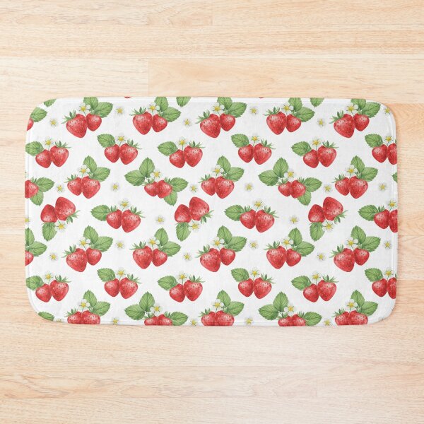 Item preview, Watercolor Red Strawberry Fruit and Blossom  designed and sold by silviaol.