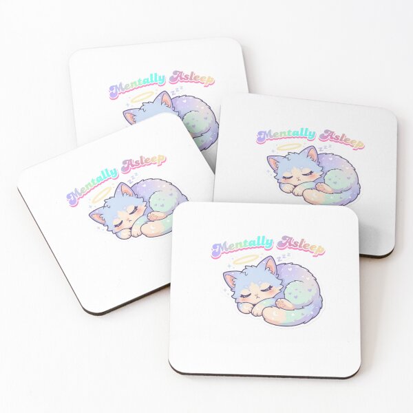 Item preview, Cute Sleeping Cat on Cloud – Mentally Asleep Kawaii Design designed and sold by Ace01st.
