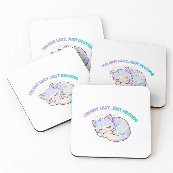 Item preview, Cute Sleeping Cat on Cloud – IM Not Lazy, Just Resting Kawaii Design designed and sold by Ace01st.