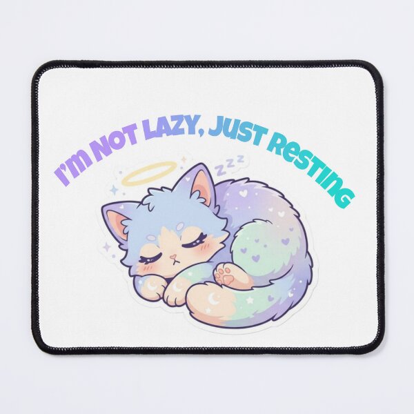 Item preview, Cute Sleeping Cat on Cloud – IM Not Lazy, Just Resting Kawaii Design designed and sold by Ace01st.