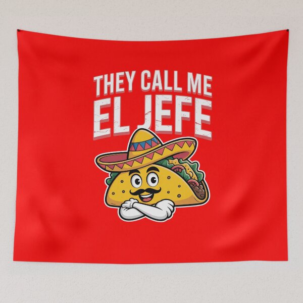 Item preview, Funny Taco Eating Lover Humor They CALL ME EL JEFE designed and sold by fantasticdesign.