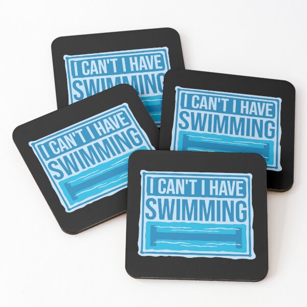 Item preview, I Can't I Have Swimming Funny Swimmer Excuse Quote designed and sold by shirt-o-mat.