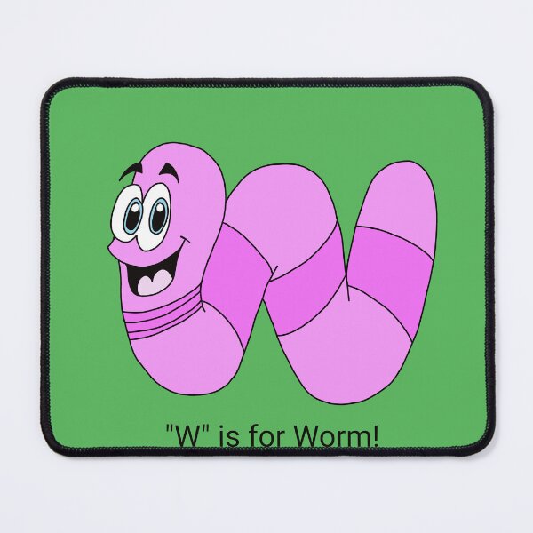Item preview, Kawaii Wiggling Worm - W is for Worm designed and sold by CozyCritters8.