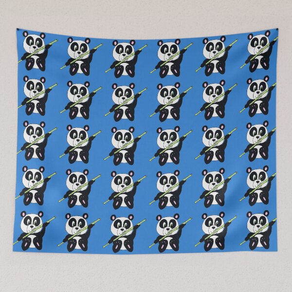 Item preview, Cute Kawaii Panda Bear Eating Bamboo designed and sold by CozyCritters8.