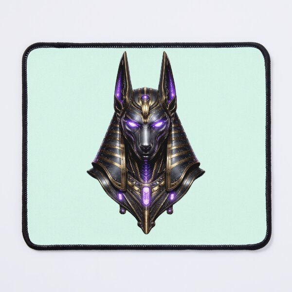 Item preview, Cyber Anubis Mask – Futuristic Egyptian God Neon Purple Design designed and sold by Queen Cleopatra.