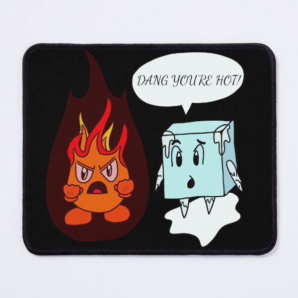 Item preview, Kawaii Fire Flame and Ice Cube - Dang You're Hot! designed and sold by CozyCritters8.