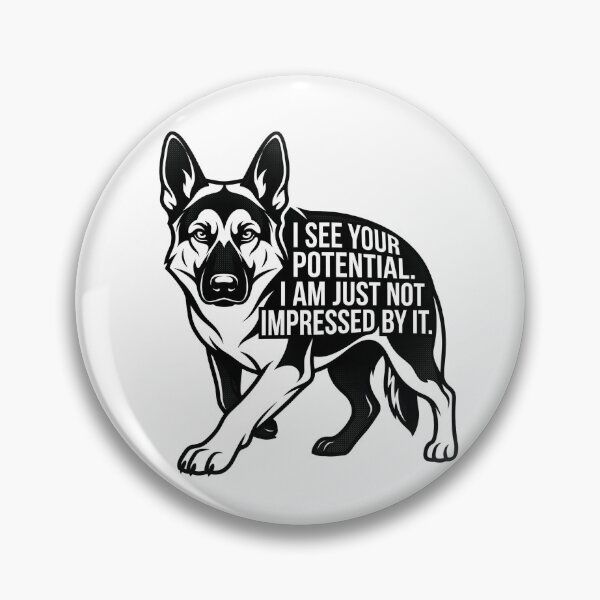 Item preview, German Shepherd Judgmental Sarcastic Minimalist Noir Art designed and sold by Canine Vibe.