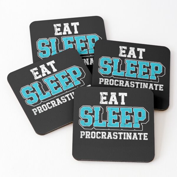 Item preview, Eat Sleep Procrastinate - Funny Sarcastic Slogan | Distressed Retro Graphic designed and sold by Cree8if.