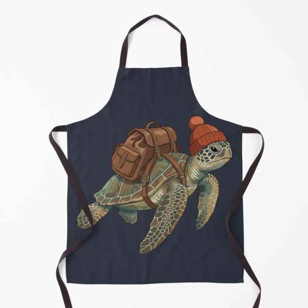 Item preview, Sea Turtle Backpacker in Beanie - Adventure Traveler designed and sold by FerminaDesigns.