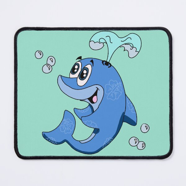 Item preview, Kawaii Hawaiian Dolphin Blue Floating designed and sold by CozyCritters8.