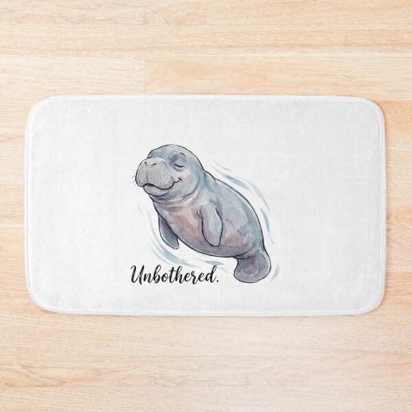 Item preview, Unbothered Manatee Watercolor Art designed and sold by Tranquillatee.