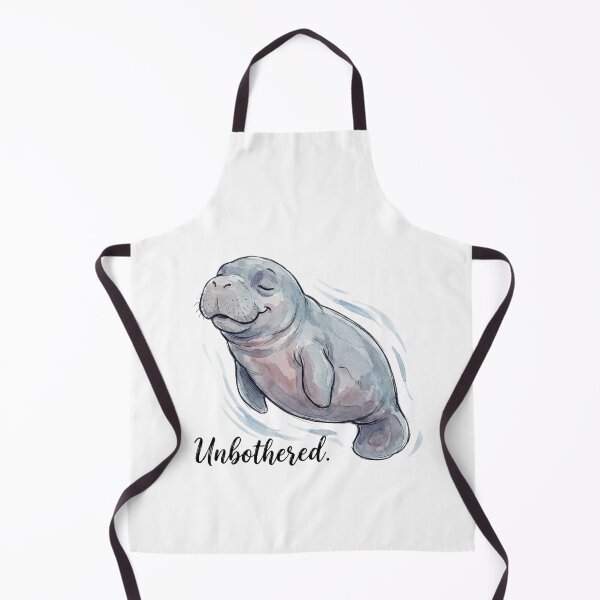 Item preview, Unbothered Manatee Watercolor Art designed and sold by Tranquillatee.