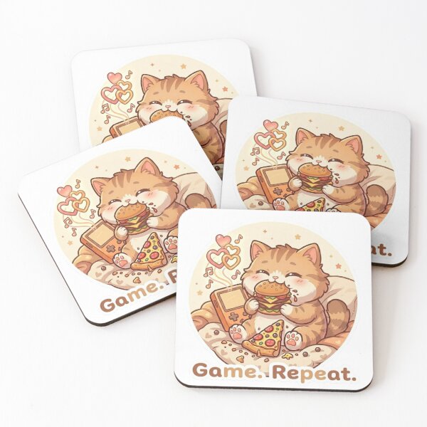 Item preview, Cute Gamer Cat Gaming & Snacks designed and sold by Meowza Studio.