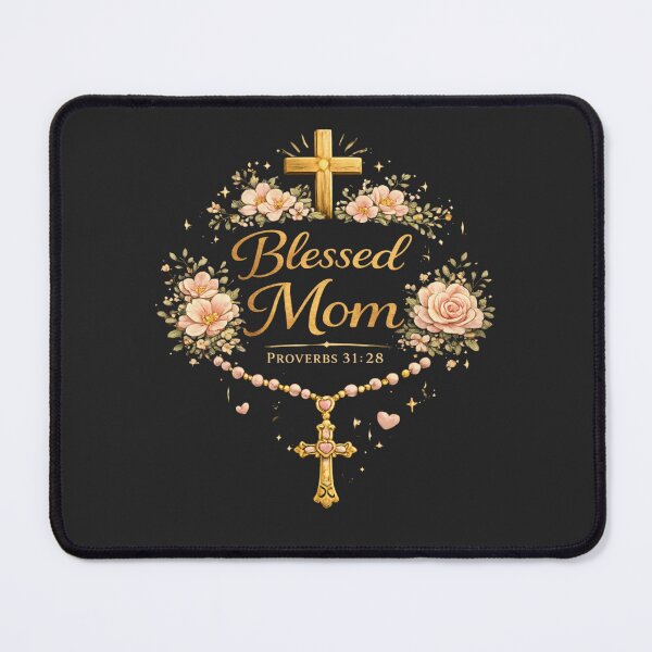 Item preview, Blessed Mom Proverbs 31:28 Christian Mother’s Day Gift Faith Floral Cross Design designed and sold by jglobal360.