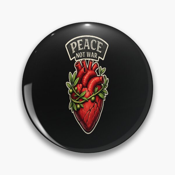 Item preview, Peace Not War Heart Shirt – Olive Branch Growth Design – Anti War Love Symbol designed and sold by Laughprints.