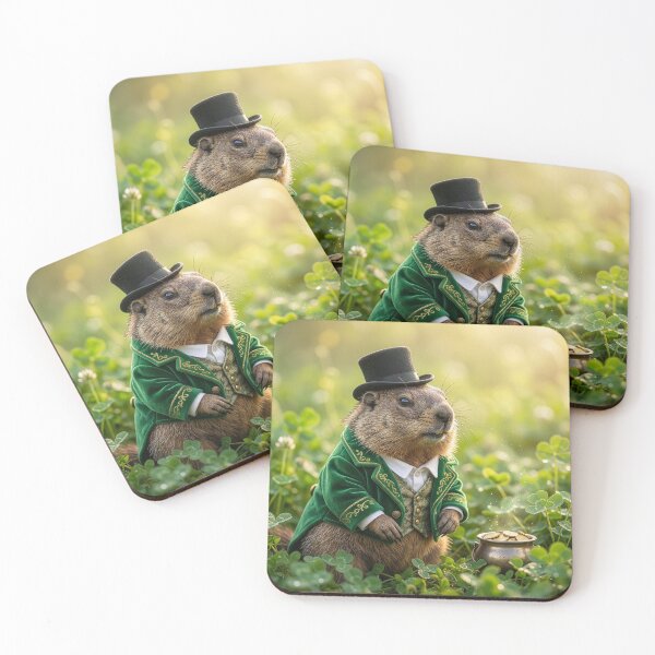 Item preview, Wily Groundhog Leprechaun With His Pot of Gold designed and sold by Tridentulus.
