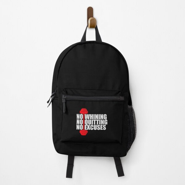 Item preview, No Whining No Quitting No Excuses Gym Motivational Quote designed and sold by shirt-o-mat.