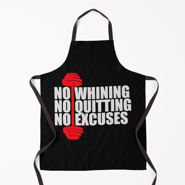 Item preview, No Whining No Quitting No Excuses Gym Motivational Quote designed and sold by shirt-o-mat.