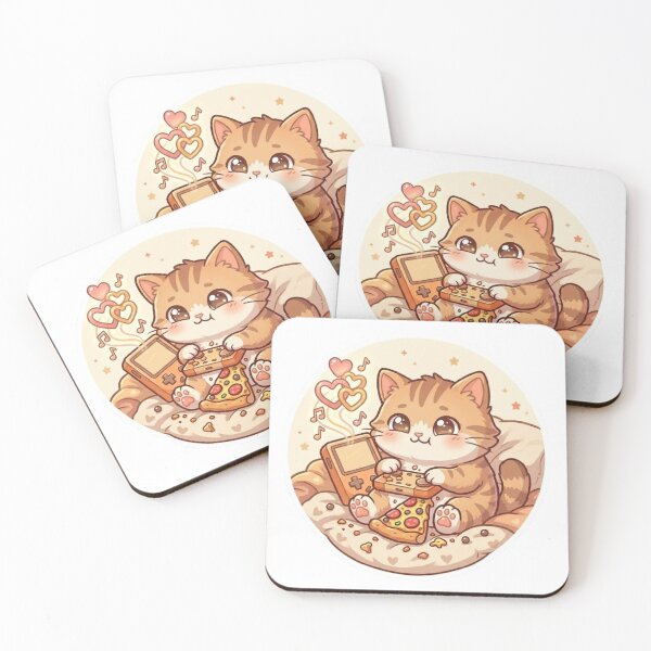 Item preview, Cute Gamer Cat Gaming & Snacks designed and sold by Meowza Studio.